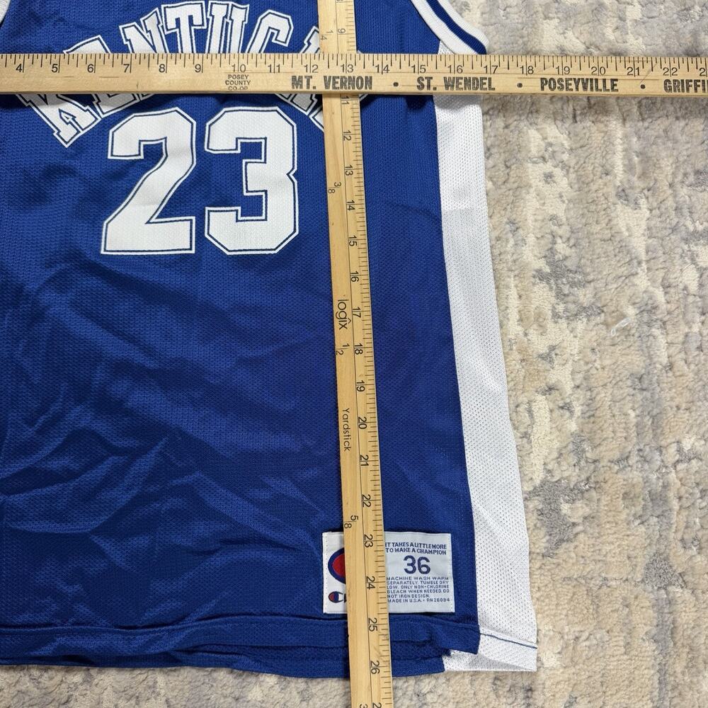 Vintage 90s Derek Anderson Kentucky Wildcats Champion Basketball Jersey Size 36 - Picture 2 of 8